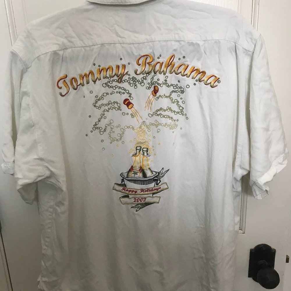 2002 Happy Holidays Edition Tommy Bahama Rayon Button Up